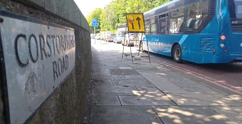 Road users are being advised to allow extra time for their journeys IUW Murrayfield Corstorphine Road