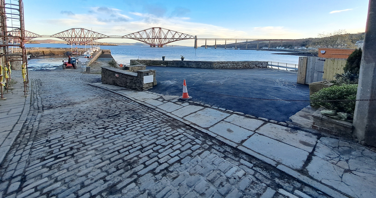 Gote Lane has been reopened and the car park resurfaced South Queensferry Sewer Upgrade
