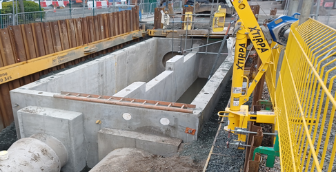 The new CSO is being built in the grounds of Inverclyde Council's Pottery Street depot A8 Greenock Flood Alleviation Project