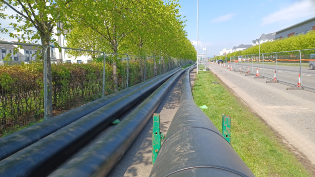 A temporary pipeline will be installed while the underground pipe is relined Kings Inch Road Sewer Upgrade