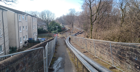 The temporary pipeline will carry flows while the existing pipe is relined Kings Inch Road Sewer Upgrade