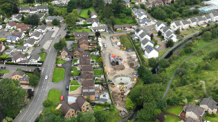 A giant new storm tank is being constructed Stewarton Barbours Park