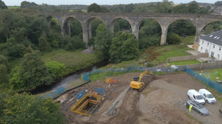 A new outfall is being constructed to safely divert excess rain water Stewarton David Dale