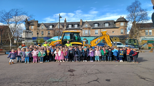 We paid a surprise visit to staff and pupils at Bearsden Primary School Milngavie Burst School Visit