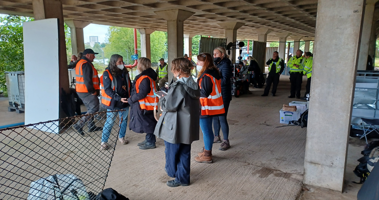 Cast, crew and supporting artists relax in between takes Annika Location