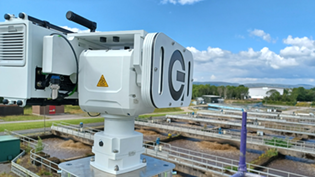 View overlooking a waste water treatment works