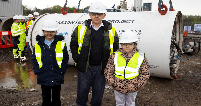 Ibrox Primary pupil Manha Raheel won the TBM naming competition with 'Tytana' Glasgow Resilience Project TBM