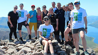 Munro Challenge 2024 Shows a group at the summit of Ben Staray from the 2022 Munro challenge