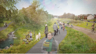 St Leonard  with blue green