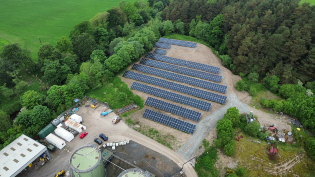 Nearly 900 photovoltaic PV panels have been installed at the plant Cumnock PV Scheme