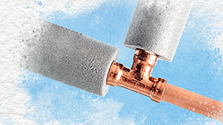 Be Wenter Prepared 24 T  joined pipe with foam pipe insulation