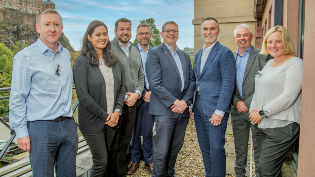 Representatives of Scottish Water and Noventa 