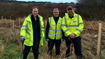 Some of Scottish Water team who helped at the planting session, from left Jack Fullerton, Jimmy Will and Steve Garbett